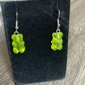 Green Gummy Bear Earrings
